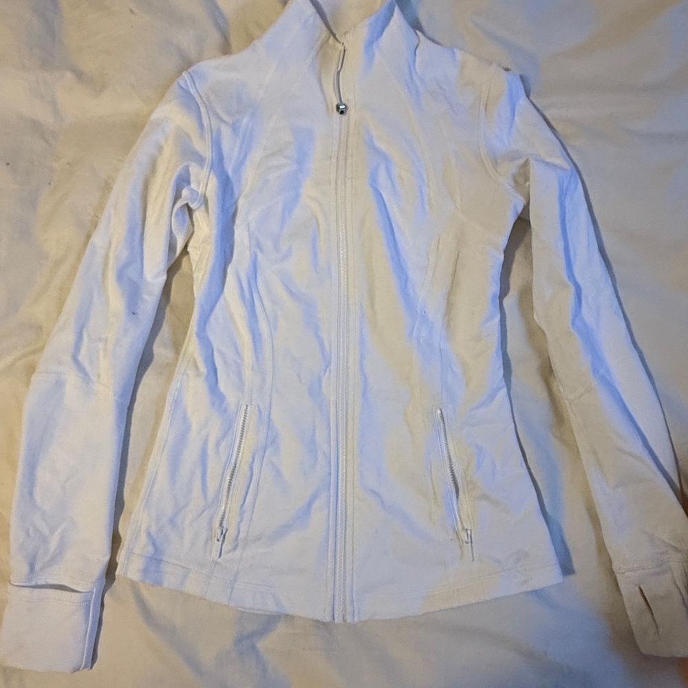Women's White Zip-Up Jacket